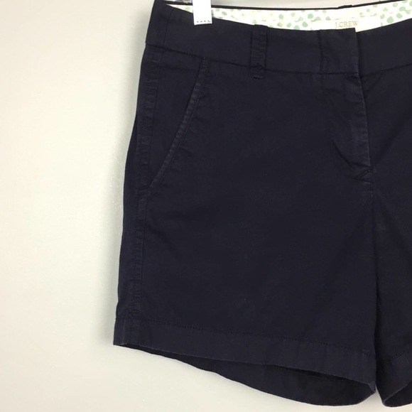 J. Crew Factory 100% cotton Chino Broken-In Style Navy Blue Shorts Womens Size 2 - Picture 3 of 12